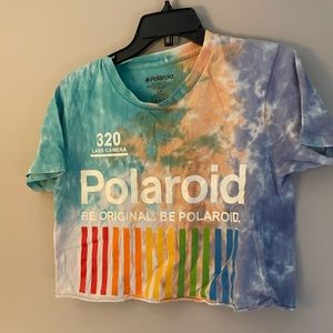 Tie-dye Polaroid crop top. Size small.